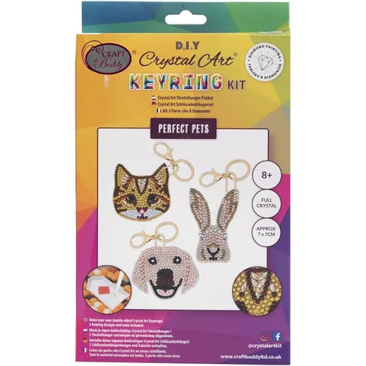 CrystalArt - Perfect Pets Keyring Kit